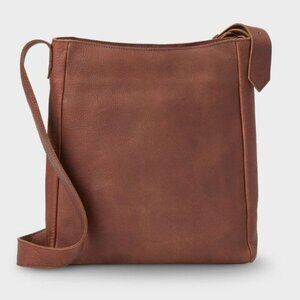 NWT Duluth Trading Co Lifetime Leather Travel Bag - Color:  Brown